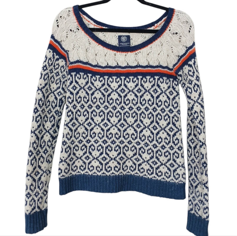 American Eagle chunky wool blend pullover sweater size extra small